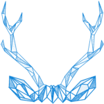 Living Ancestrally Logo - Blue Antlers